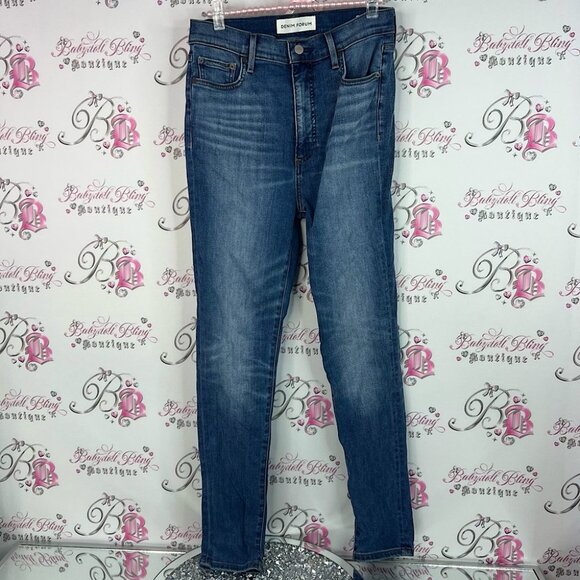 Denim Forum jeans aritzia soft stretchy light wash skinny Classic Blue Jeans - Picture 1 of 9